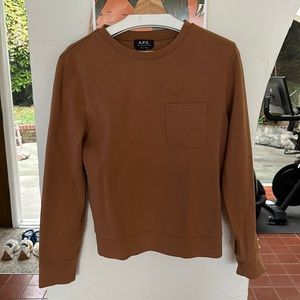 AUTHENTIC A.P.C cotton sweatshirt in tan